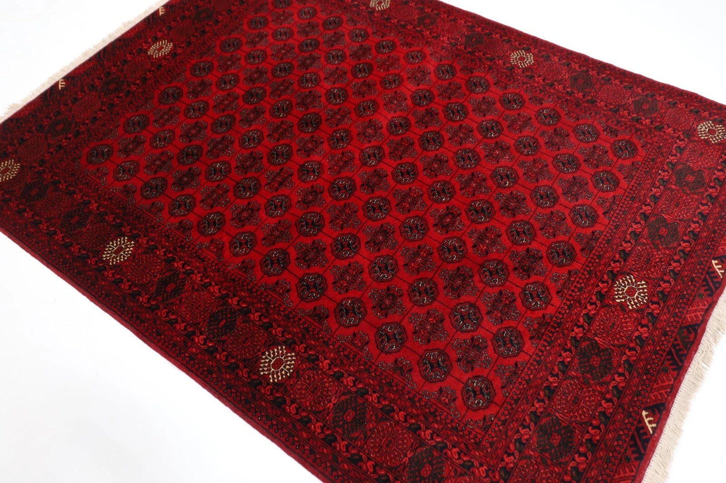 146 x 193 cm | Kerman Afghan Tribal Hand Knotted Veg Dye Wool Carpet