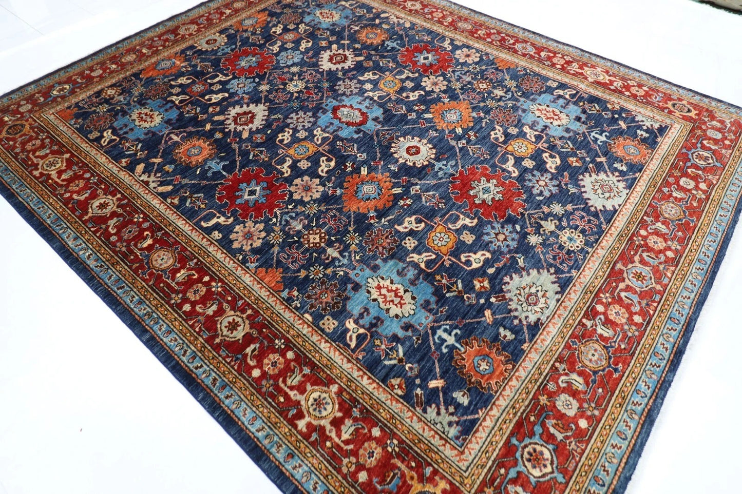 243 x 289 cm | Aryana Afghan Tribal Hand Knotted Carpet