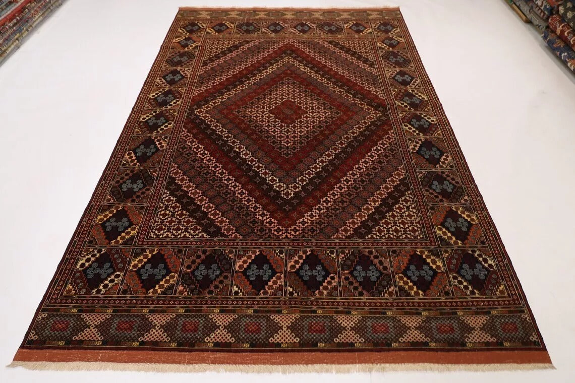 200 x 297 cm | Kabuli Silk Afghan Tribal Hand Knotted Carpet