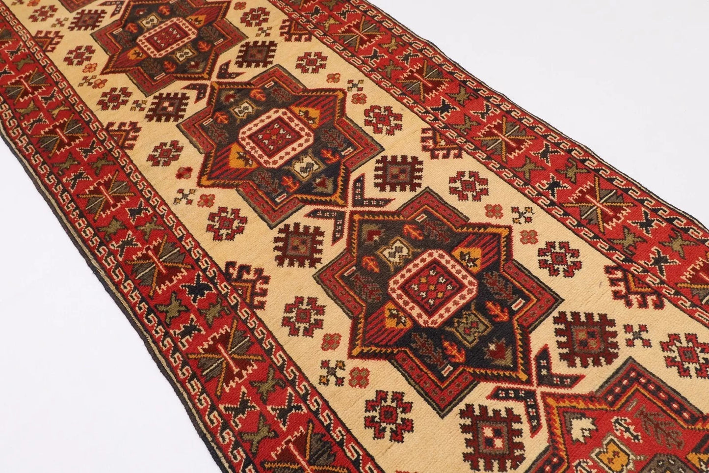 90 x 273 cm | Maranoce Afghan Tribal Hand Knotted Wool Runner