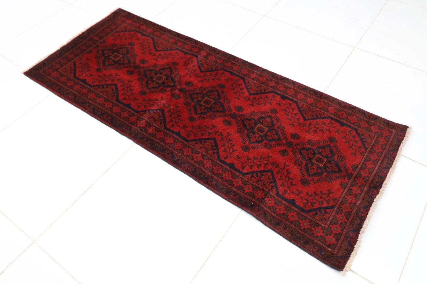 80 x 190 cm | Khal Mohammadi Afghan Tribal Hand Knotted Wool Runner