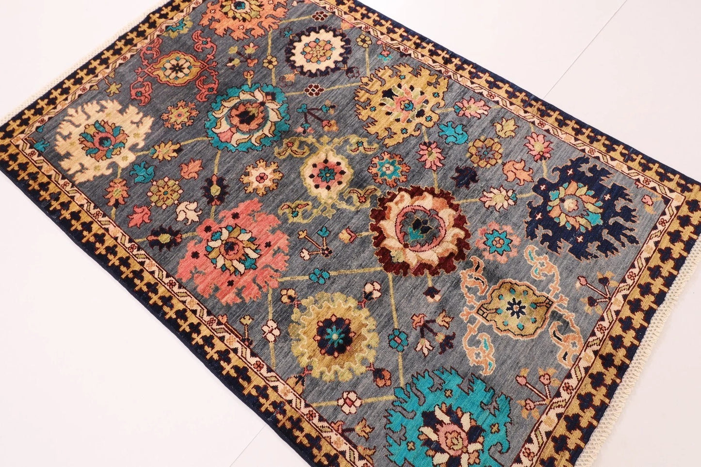 120 x 180 cm | Afghan Tribal Hand Knotted Veg Dye Wool carpet