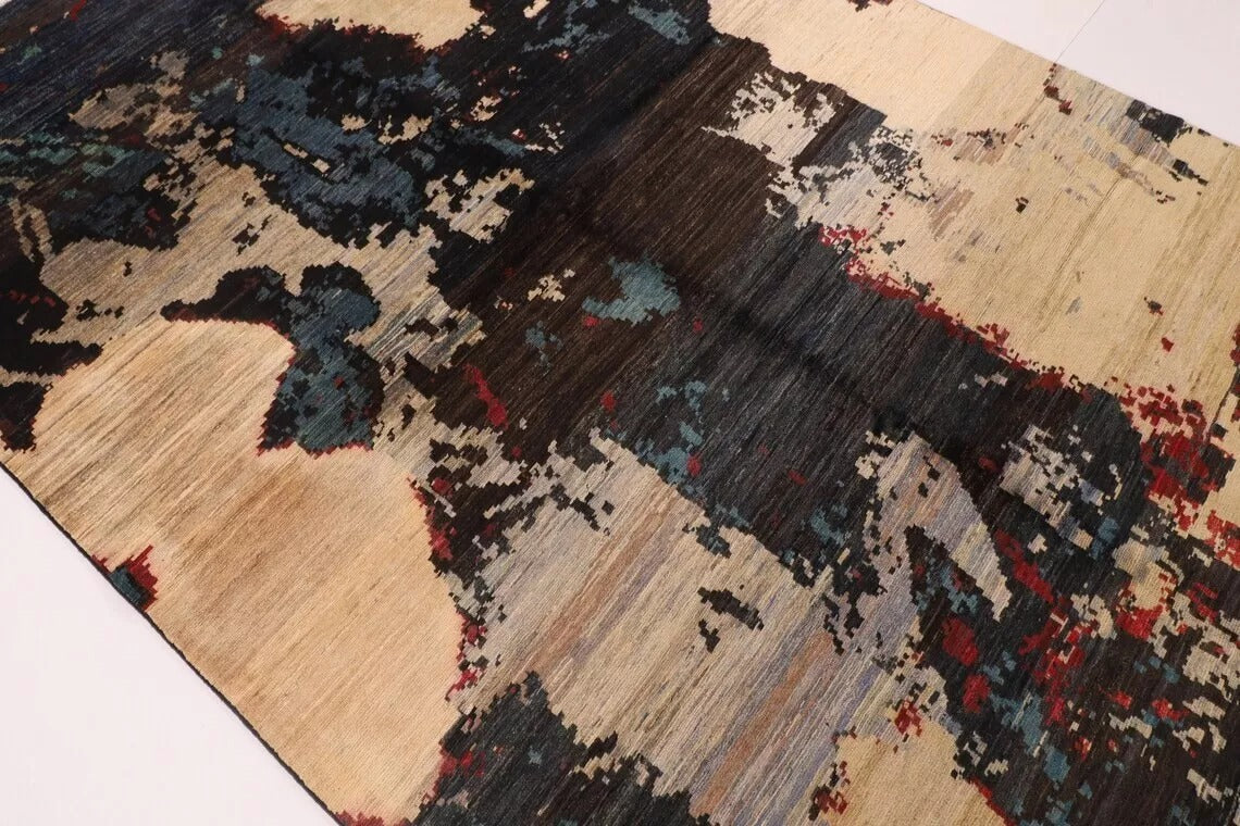 199 x 293 cm | Abstract Afghan Tribal Hand Knotted Carpet