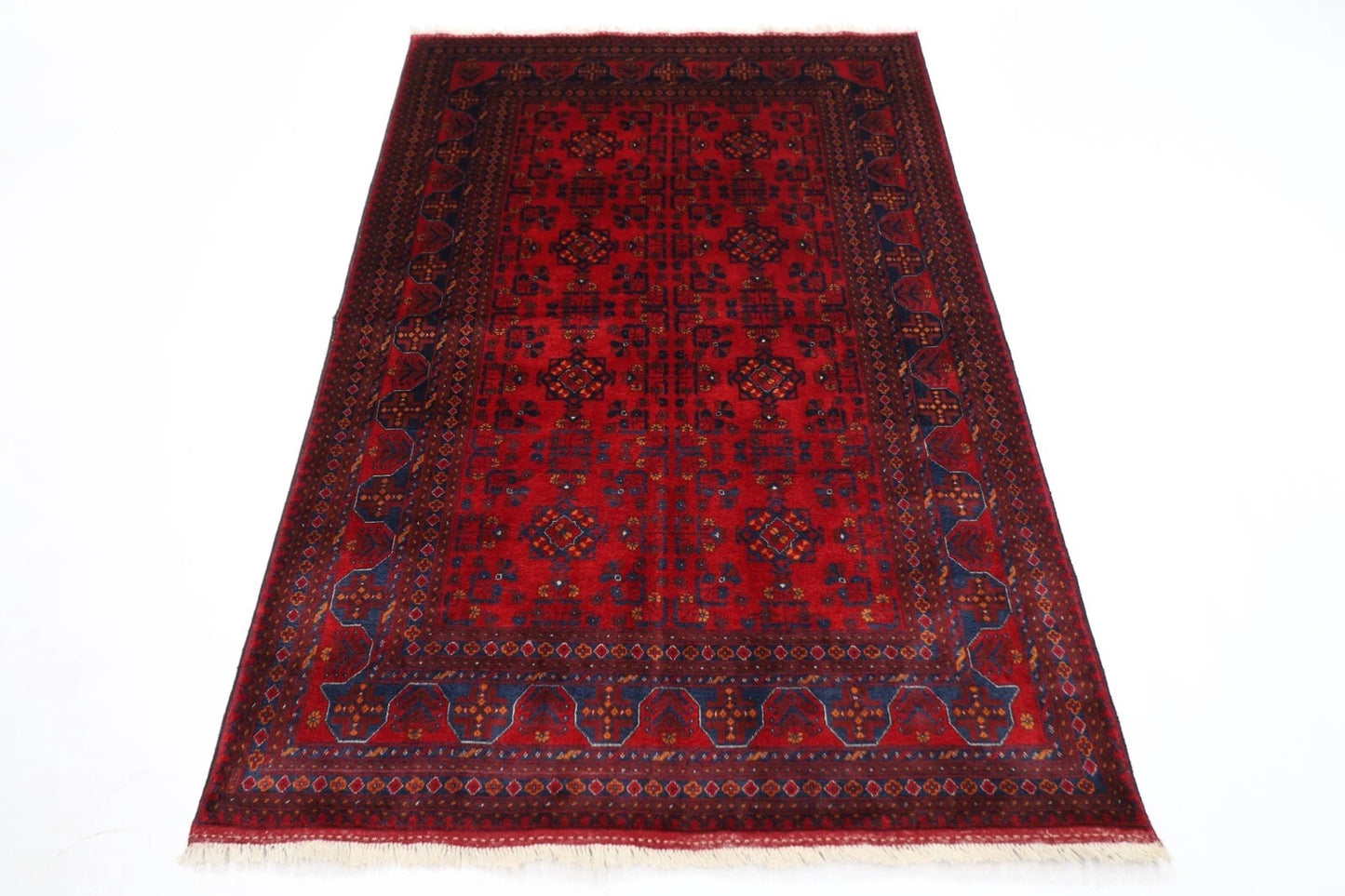 130 x 196 cm | Belgic Afghan Tribal Hand Knotted Veg Dye Wool carpet