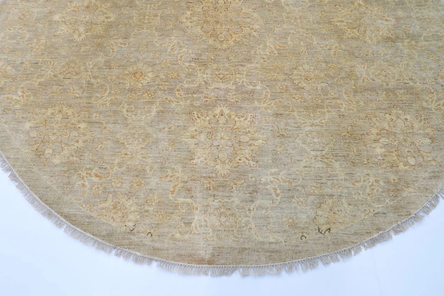 270 x 260 cm | Zeigler Afghan Tribal Hand Knotted Wool Round Carpet