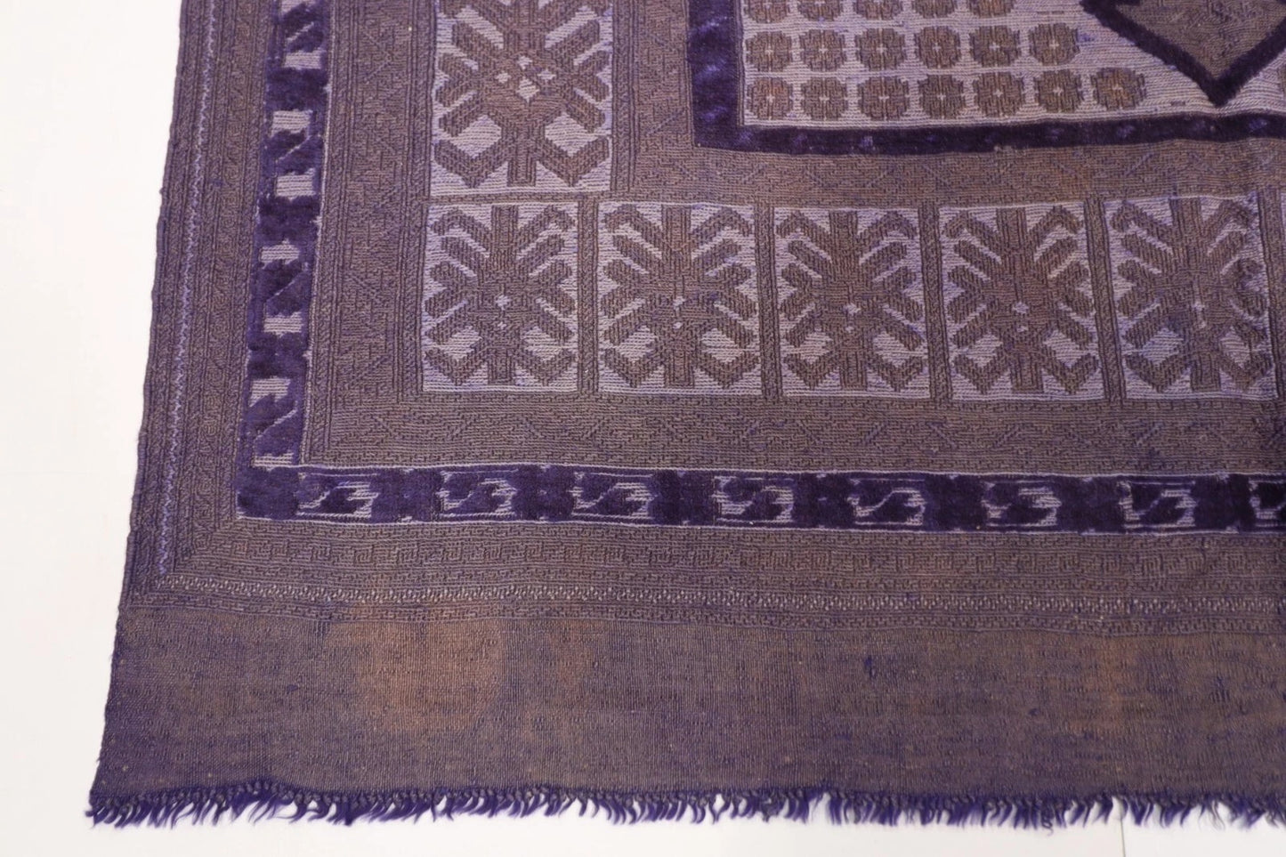 180 x 262 cm | Barjesta Flat Weaved Afghan Tribal Hand Knotted Over dye Wool Carpet kilim