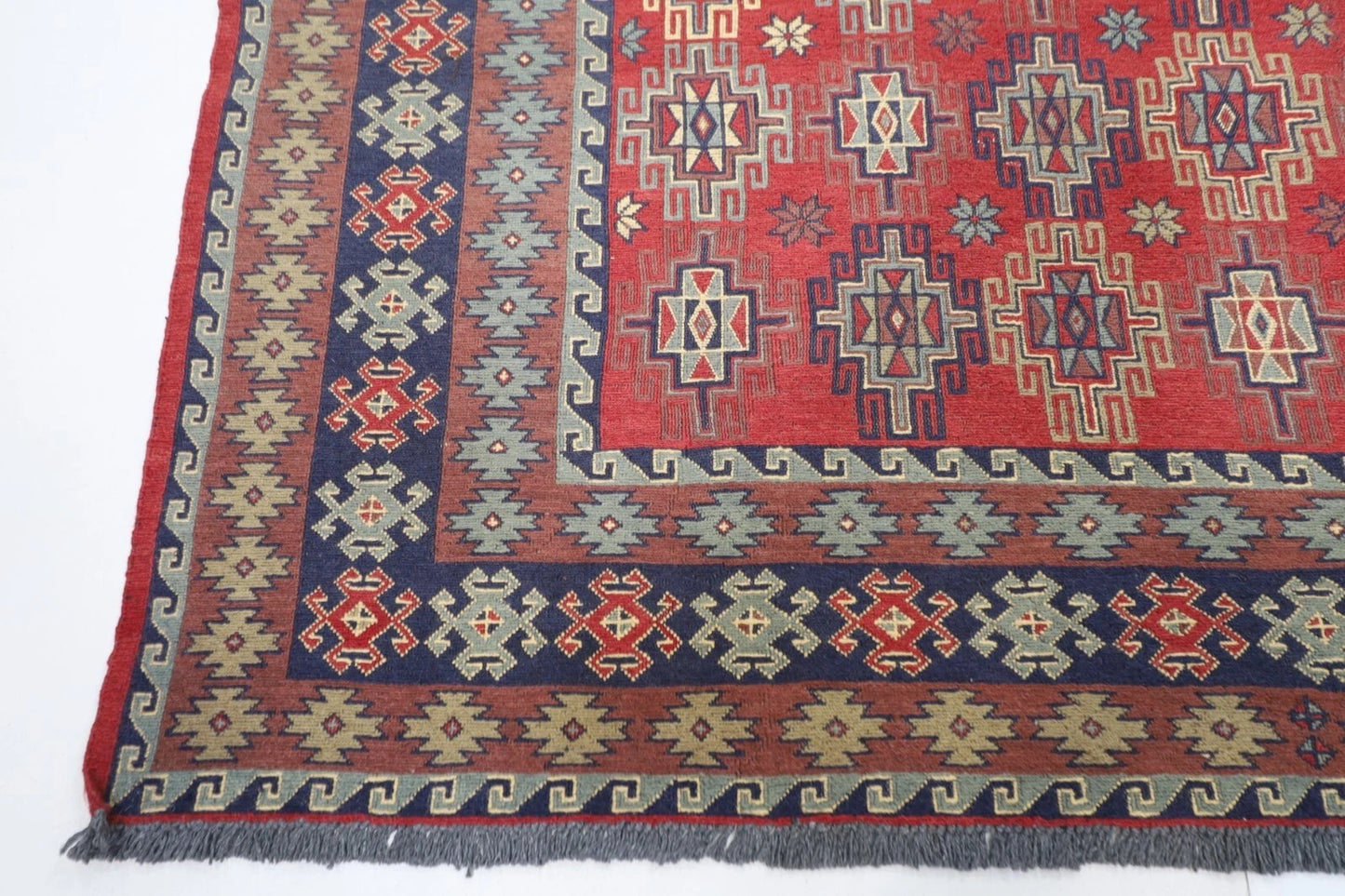 204 x 279 cm | Sumak Afghan Tribal Hand Knotted Kilim