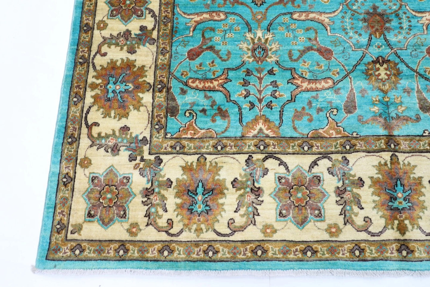 205 x 297 cm | Bidjar Turquoise Afghan Tribal Hand Knotted Carpet