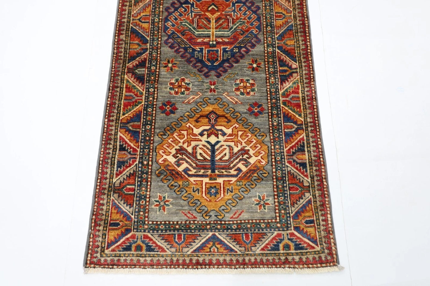 78 x 230 cm | Kazak Afghan Tribal Hand Knotted Wool Runner