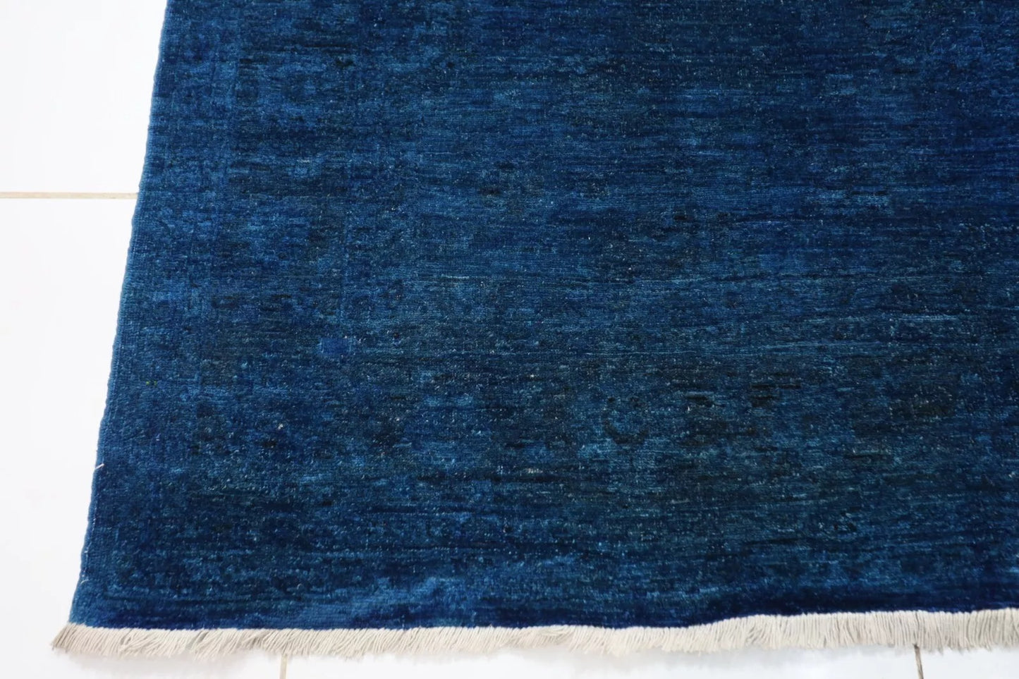 190 x 275 cm | Gabbeh Blue Afghan Tribal Hand Knotted Veg Dye Wool Carpet