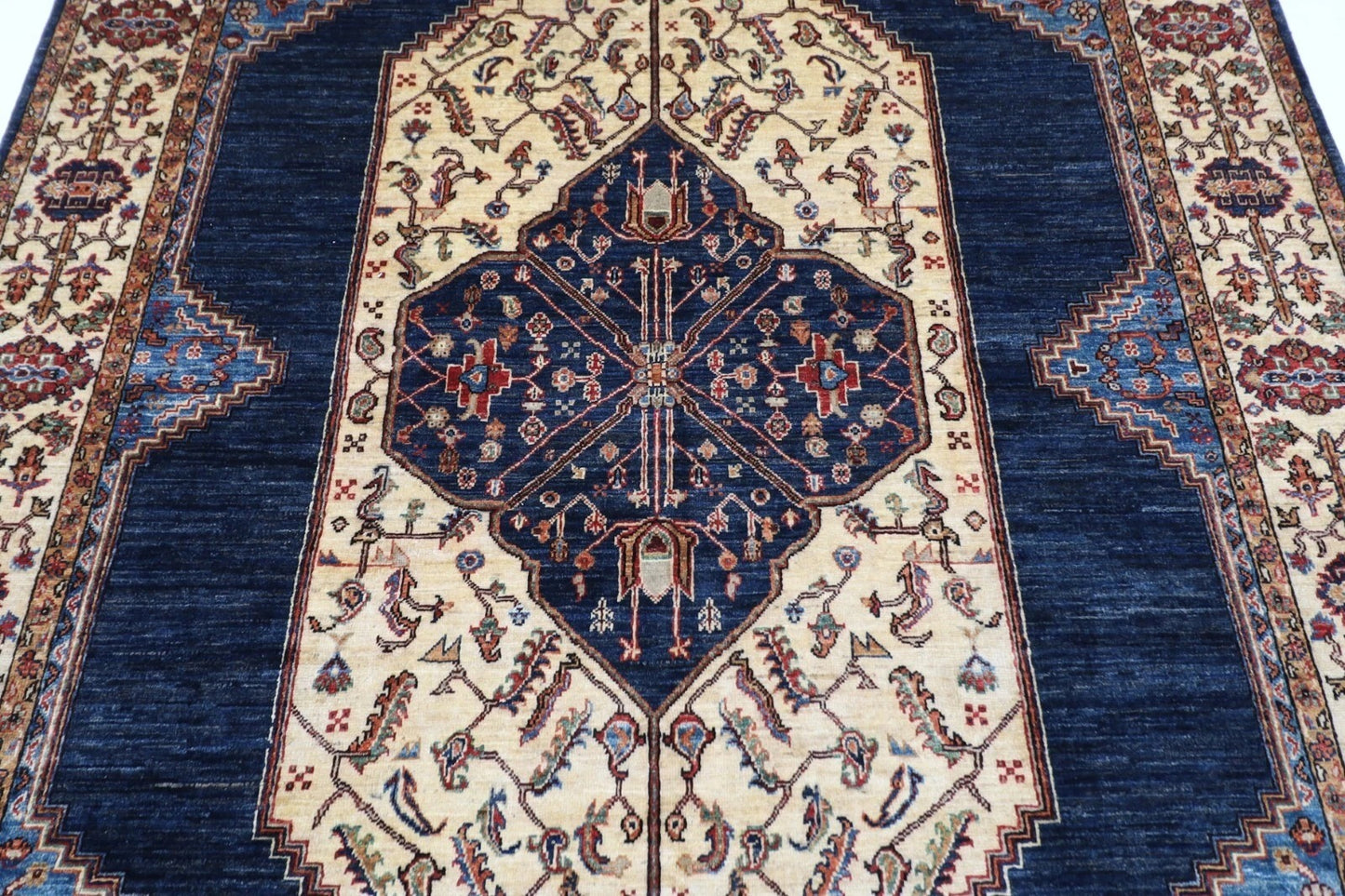 204 x 307 cm | Serapi Afghan Tribal Hand Knotted Carpet