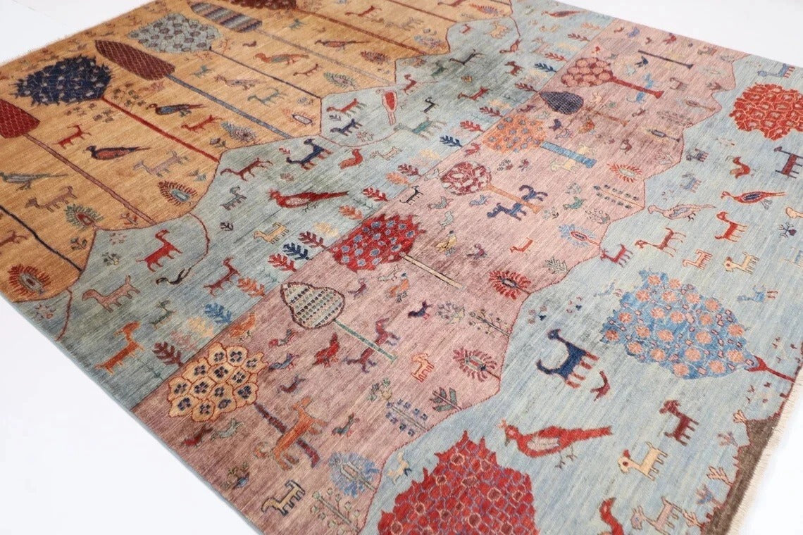 249 x 300 cm | Landscape Afghan Tribal Hand Knotted Carpet