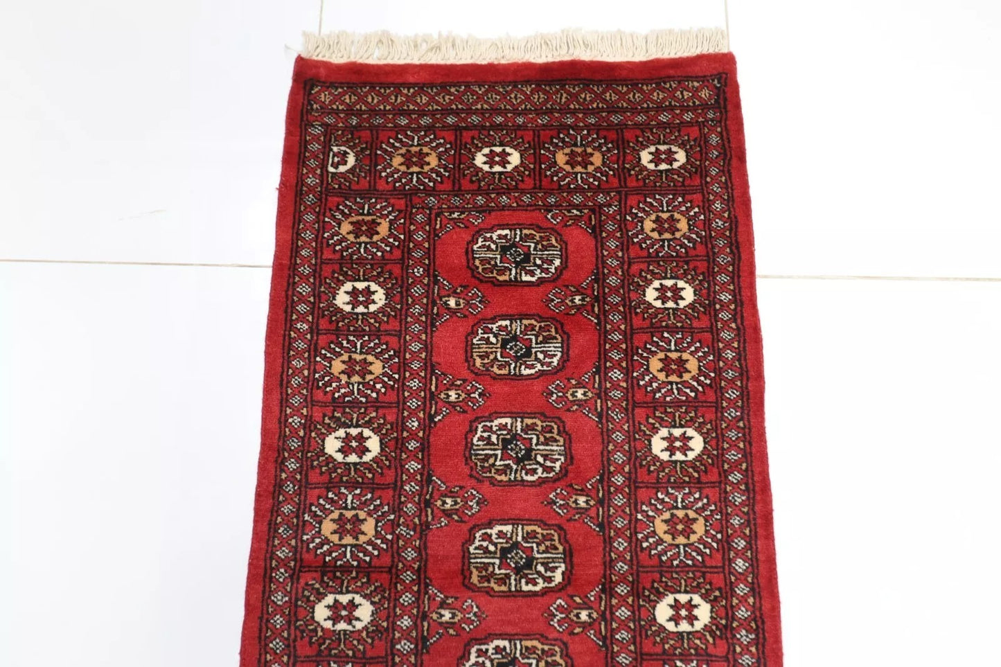 65 x 192 cm | Bokhara Afghan Tribal Hand Knotted Wool Runner