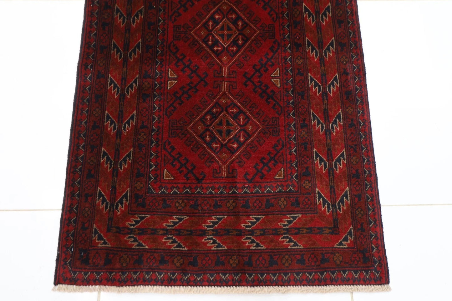 79 x 195 cm | Khal Mohammadi Afghan Tribal Hand Knotted Wool Runner