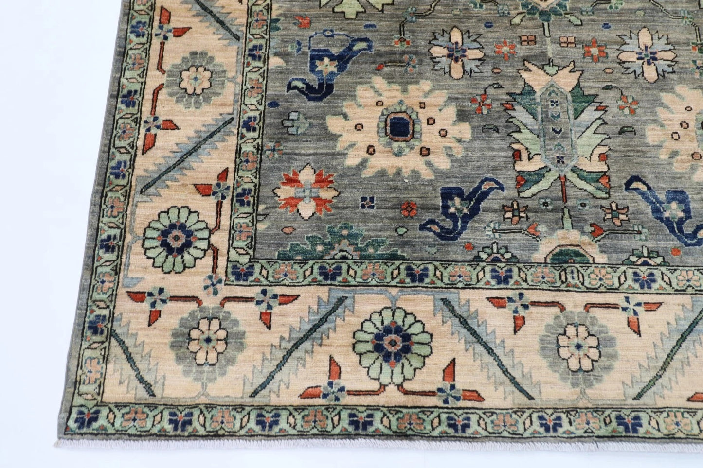 183 x 275 cm | Bidjar Gray Afghan Tribal Hand Knotted Veg Dye Wool carpet