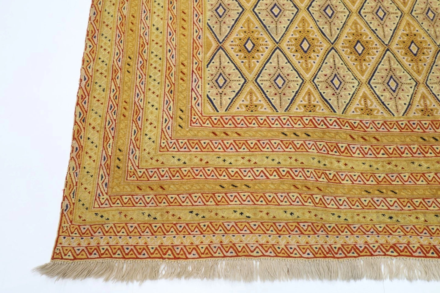 152 x 195 cm | Accent Afghan Tribal Hand Knotted Veg Dye Wool Carpet