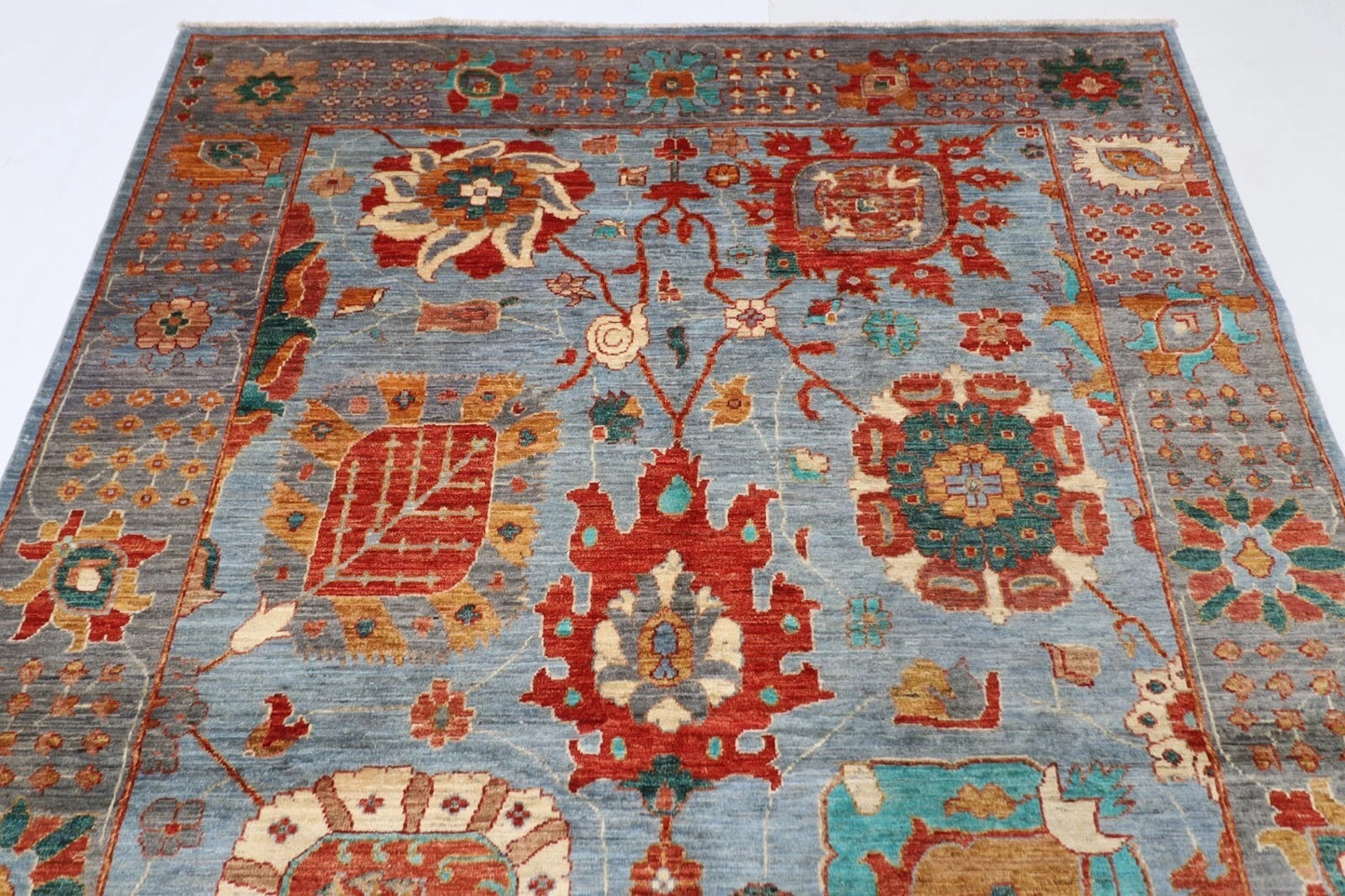183 x 269 cm | Bidjar Gray Afghan Tribal Hand Knotted Veg Dye Wool carpet