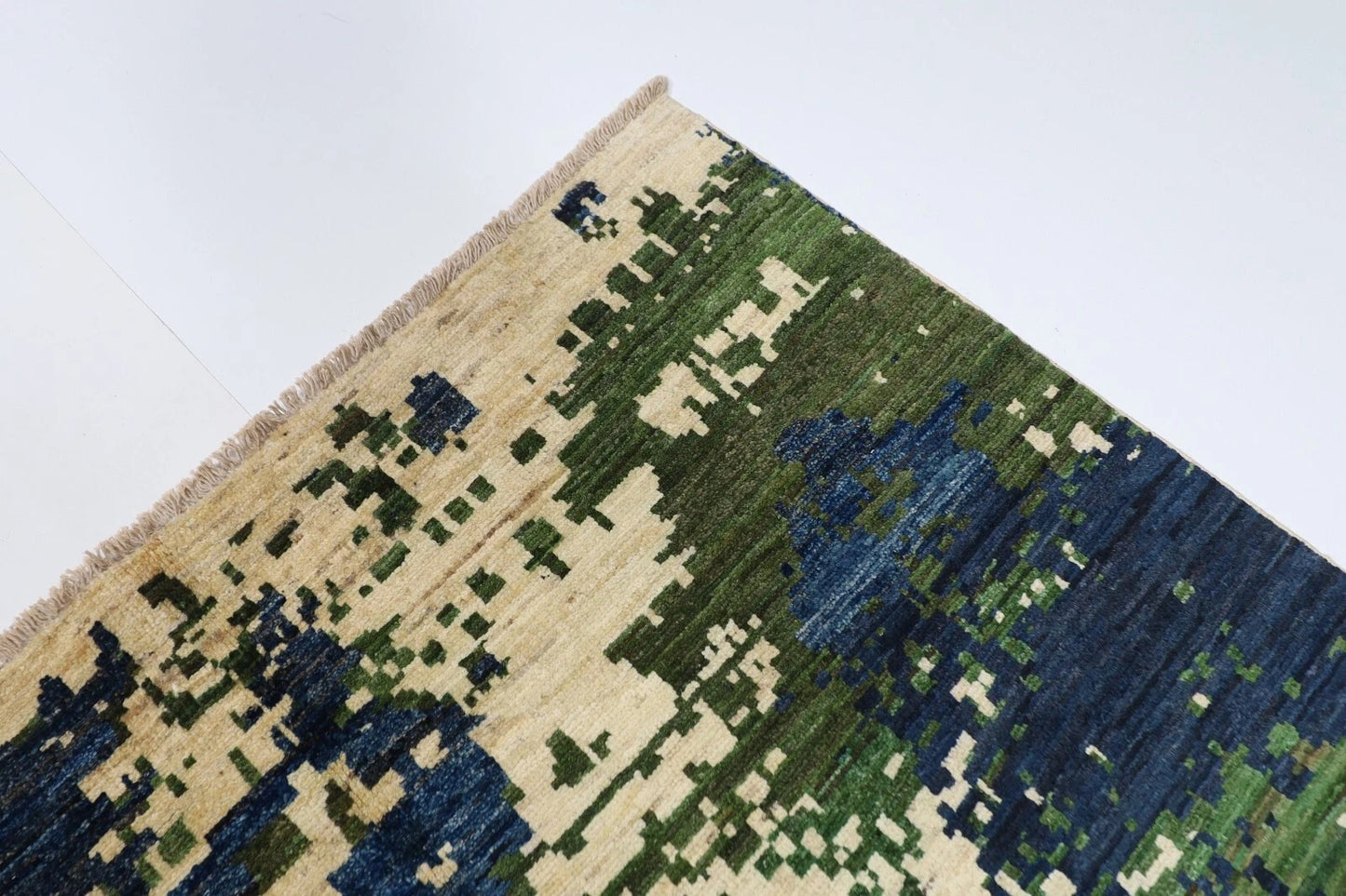 118 x 179 cm | Abstract Afghan Tribal Hand Knotted Veg Dye Wool carpet