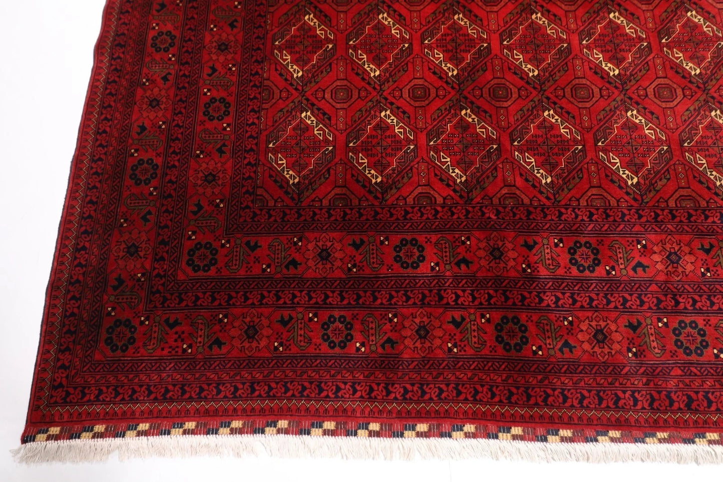 301 x 420 cm | Bokhara Afghan Tribal Hand Knotted Carpet