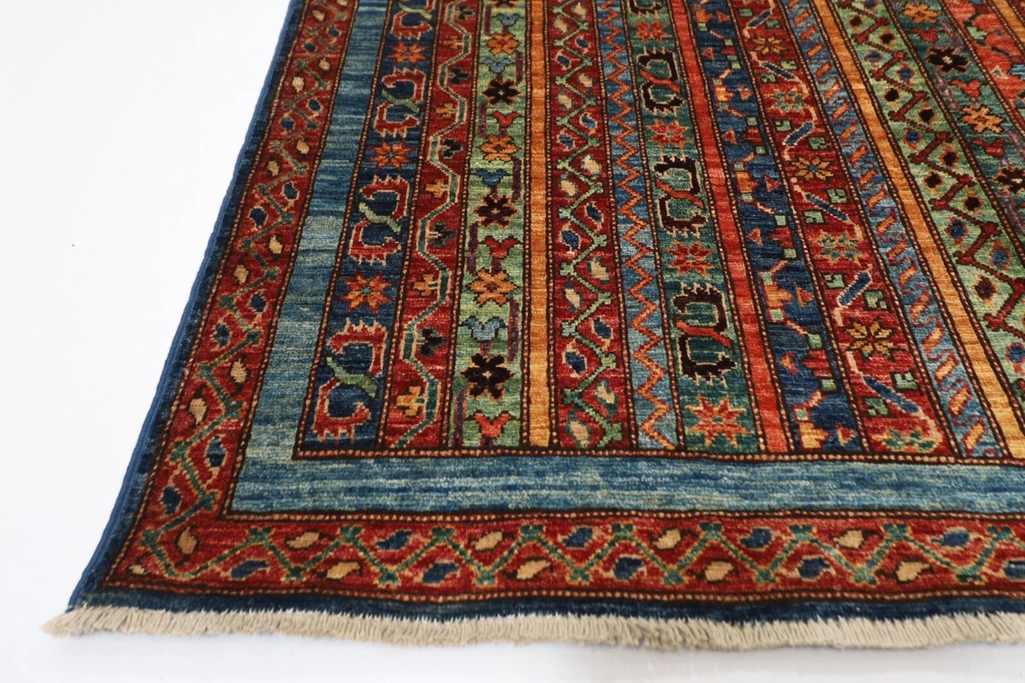124 x 179 cm | Afghan Tribal Hand Knotted Veg Dye Wool carpet