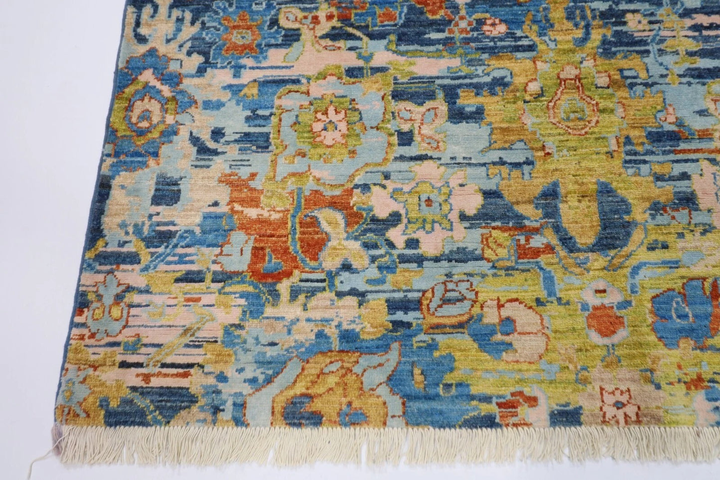 148 x 196 cm | Abstract Afghan Tribal Hand Knotted Veg Dye Wool Carpet