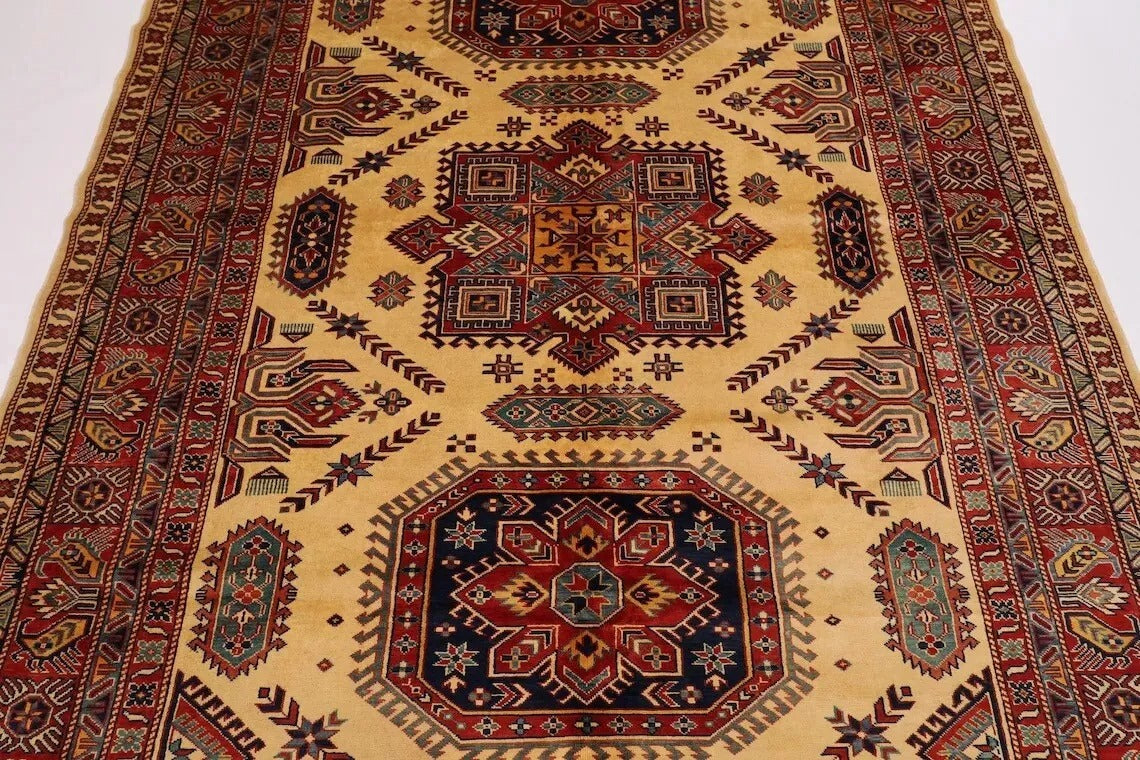197 x 273 cm | Shirvan Afghan Tribal Hand Knotted Carpet