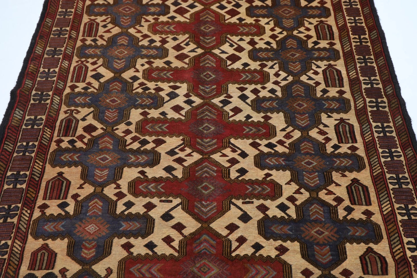 174 x 260 cm | Barjesta Flat Weaved Afghan Tribal Hand Knotted Wool Carpet kilim