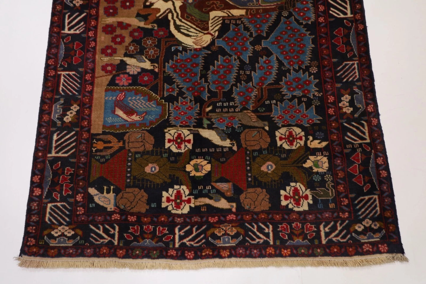 122 x 207 cm | Baluch Afghan Tribal Hand Knotted Veg Dye Wool carpet