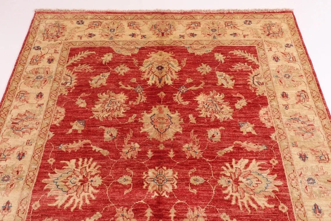 150 x 199 cm | Ziegler Tribal Hand Knotted Veg Dye Wool Carpet