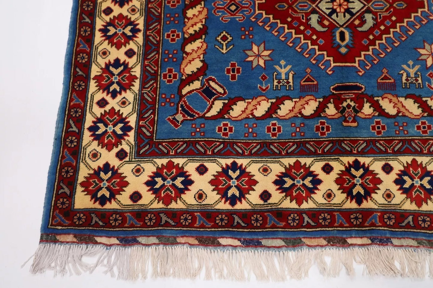 155 x 210 cm | Maranoce Afghan Tribal Hand Knotted Veg Dye Wool Carpet