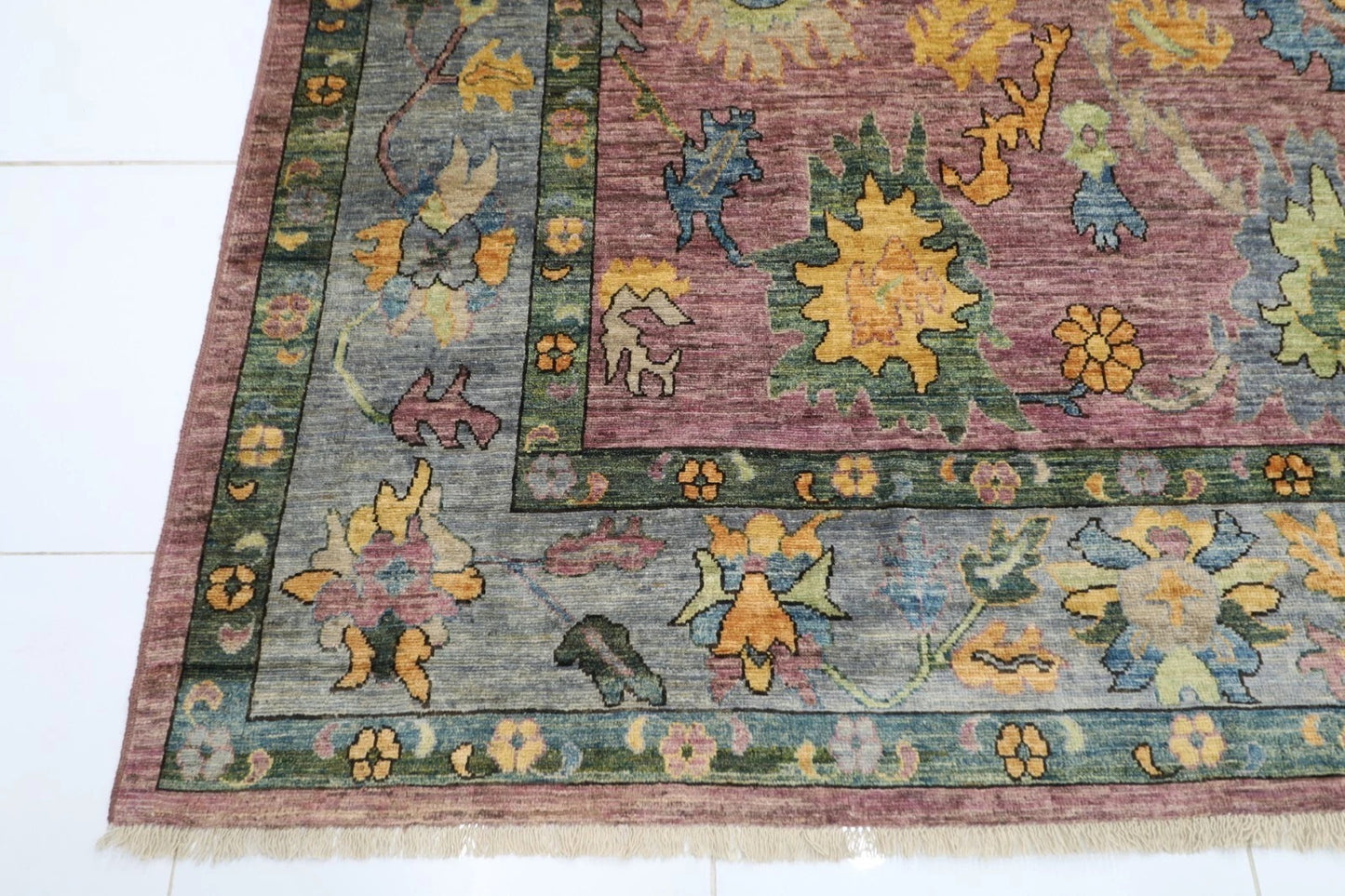 253 x 303 cm | Oushak Afghan Tribal Hand Knotted Carpet