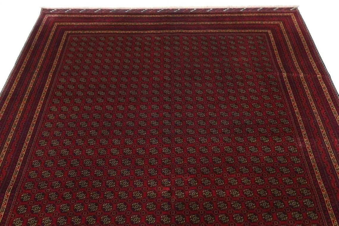 202 x 293 cm | Fine Mori Bokhara Afghan Tribal Hand Knotted Carpet