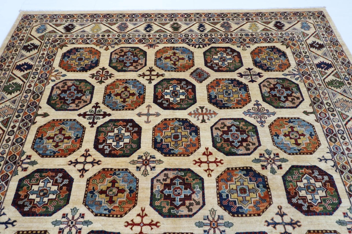 245 x 296 cm | Ersari Afghan Tribal Hand Knotted Carpet