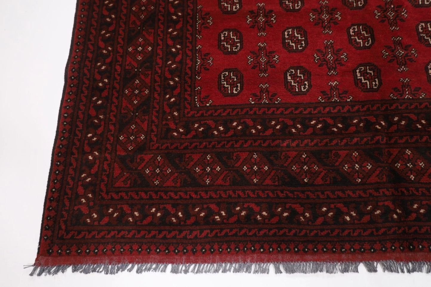 200 x 293 cm | Akja Bokhara Afghan Tribal Hand Knotted Carpet
