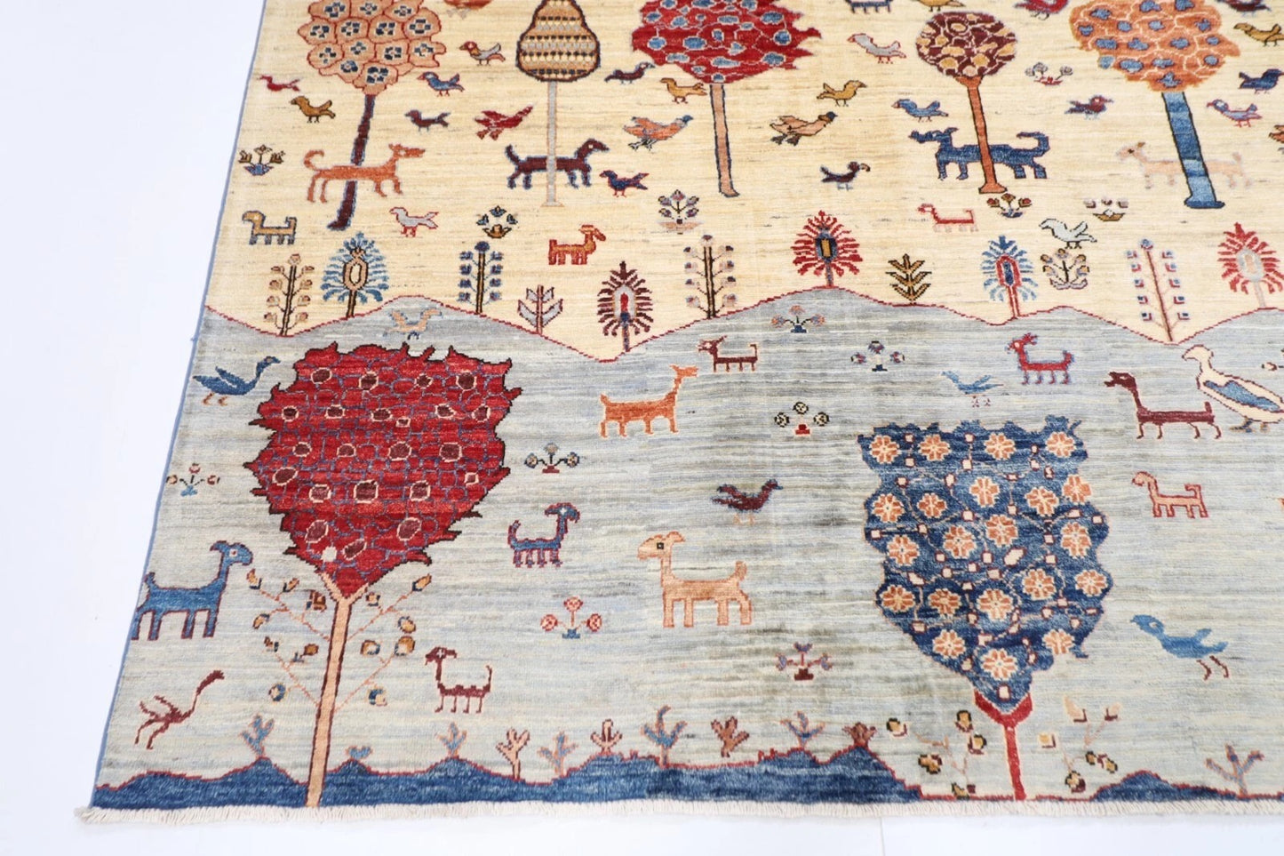 245 x 300 cm | Landscape Afghan Tribal Hand Knotted Carpet