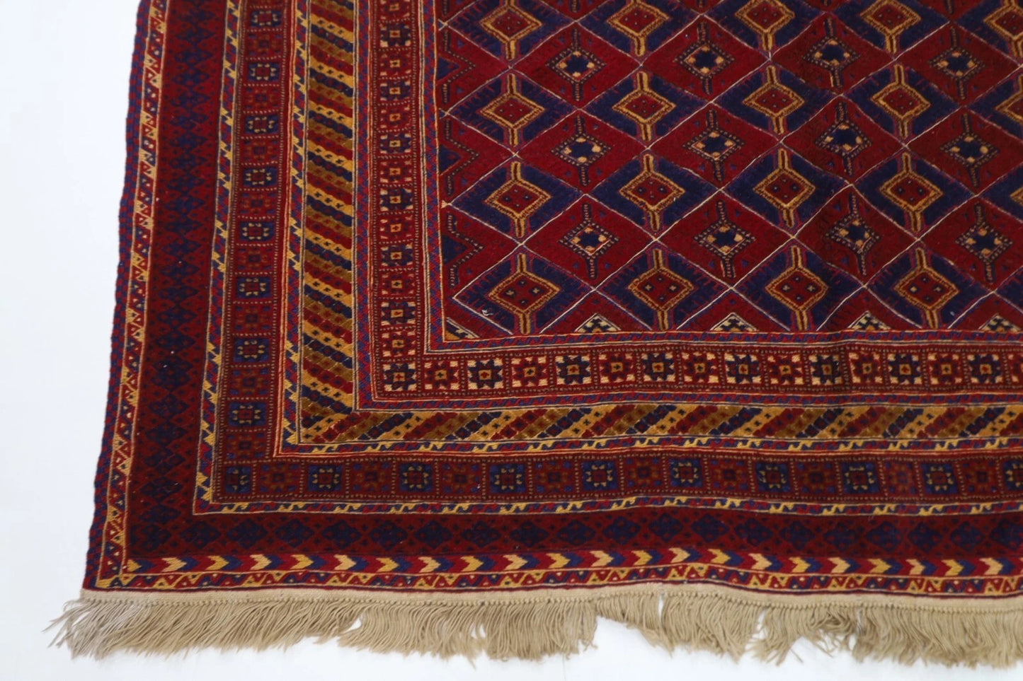 172 x 215 cm | Vintage Kilim Afghan Tribal Hand Knotted Veg Dye Wool Carpet