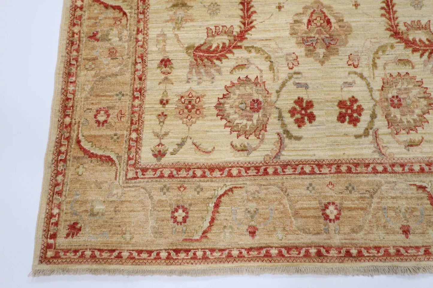 154 x 203 cm | Ziegler Afghan Tribal Hand Knotted Veg Dye Wool Carpet