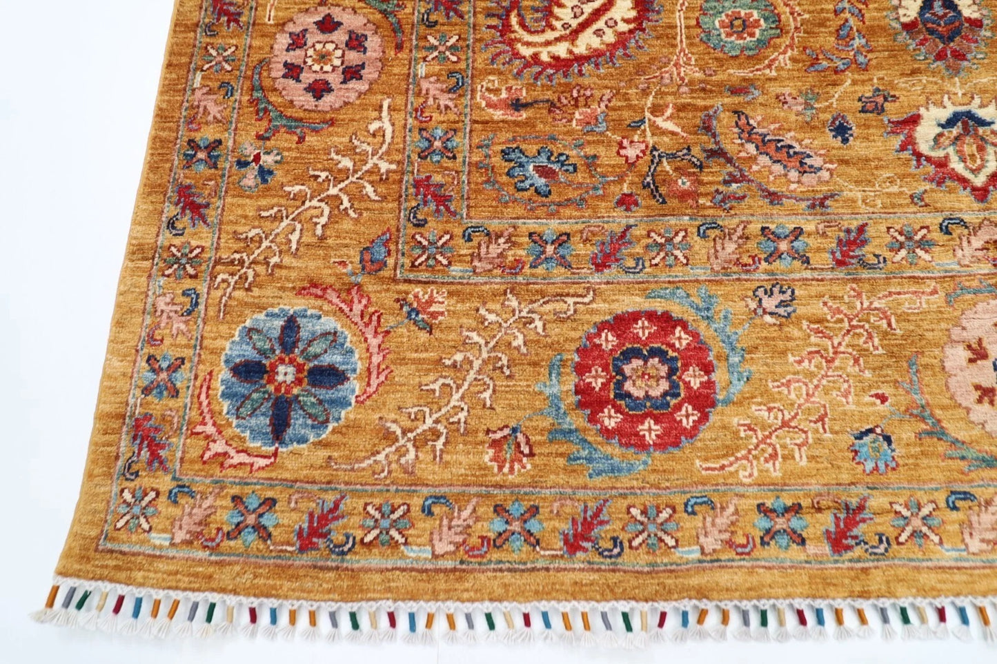 204 x 306 cm | Suzani Afghan Tribal Hand Knotted Carpet