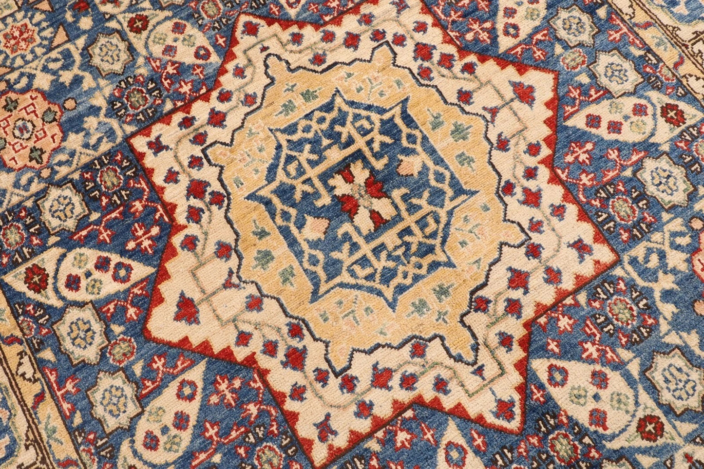 156 x 210 cm | Mamluk Afghan Tribal Hand Knotted Veg Dye Wool Carpet