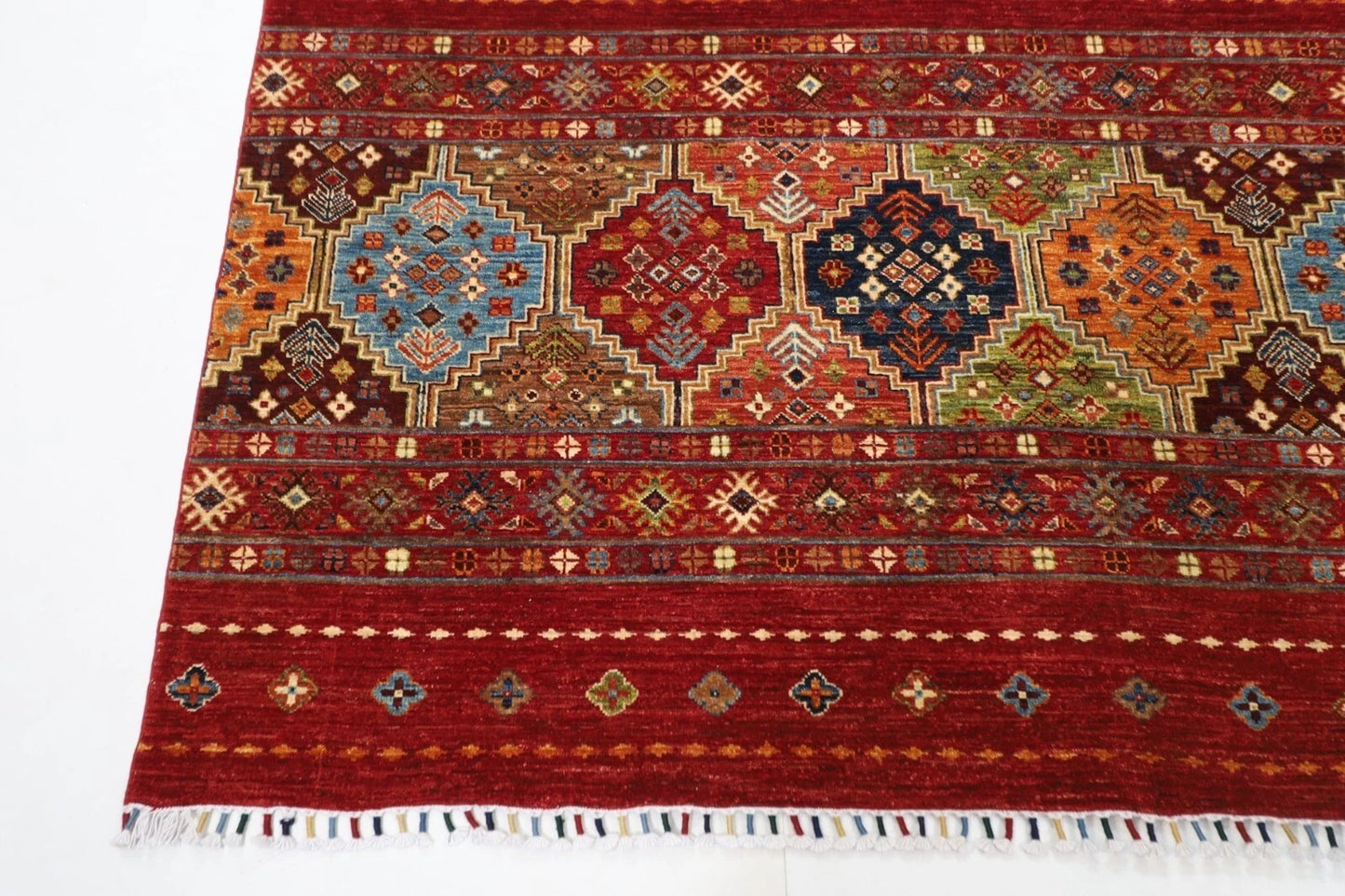 208 x 314 cm | Mamluk Afghan Tribal Hand Knotted Carpet