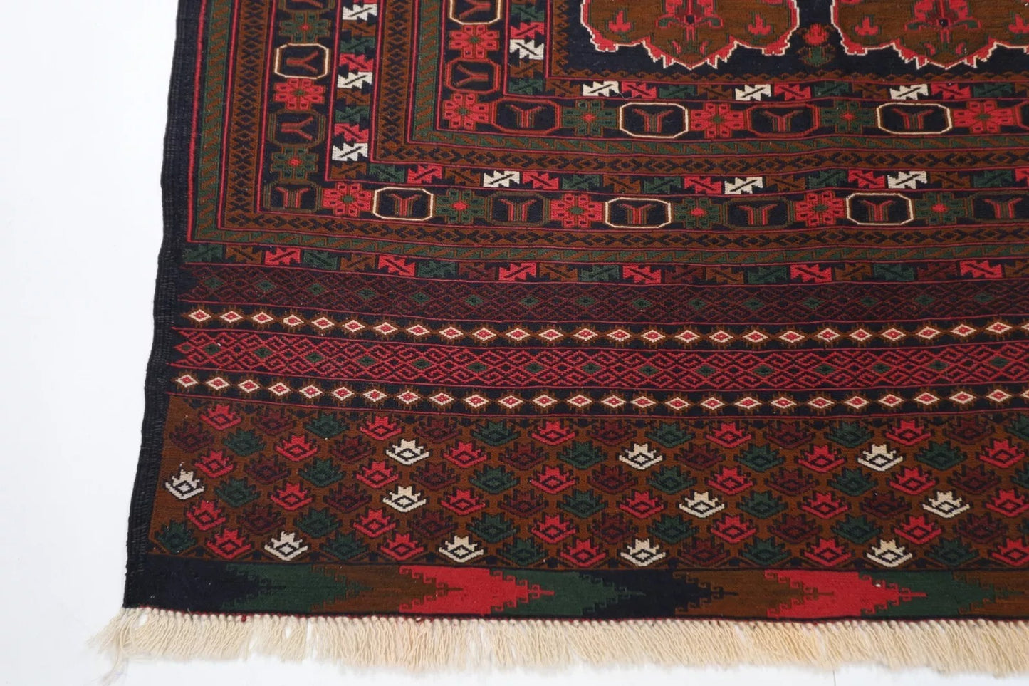 118 x 190 cm | Flat Weave Afghan Tribal Hand Knotted Veg Dye Wool carpet