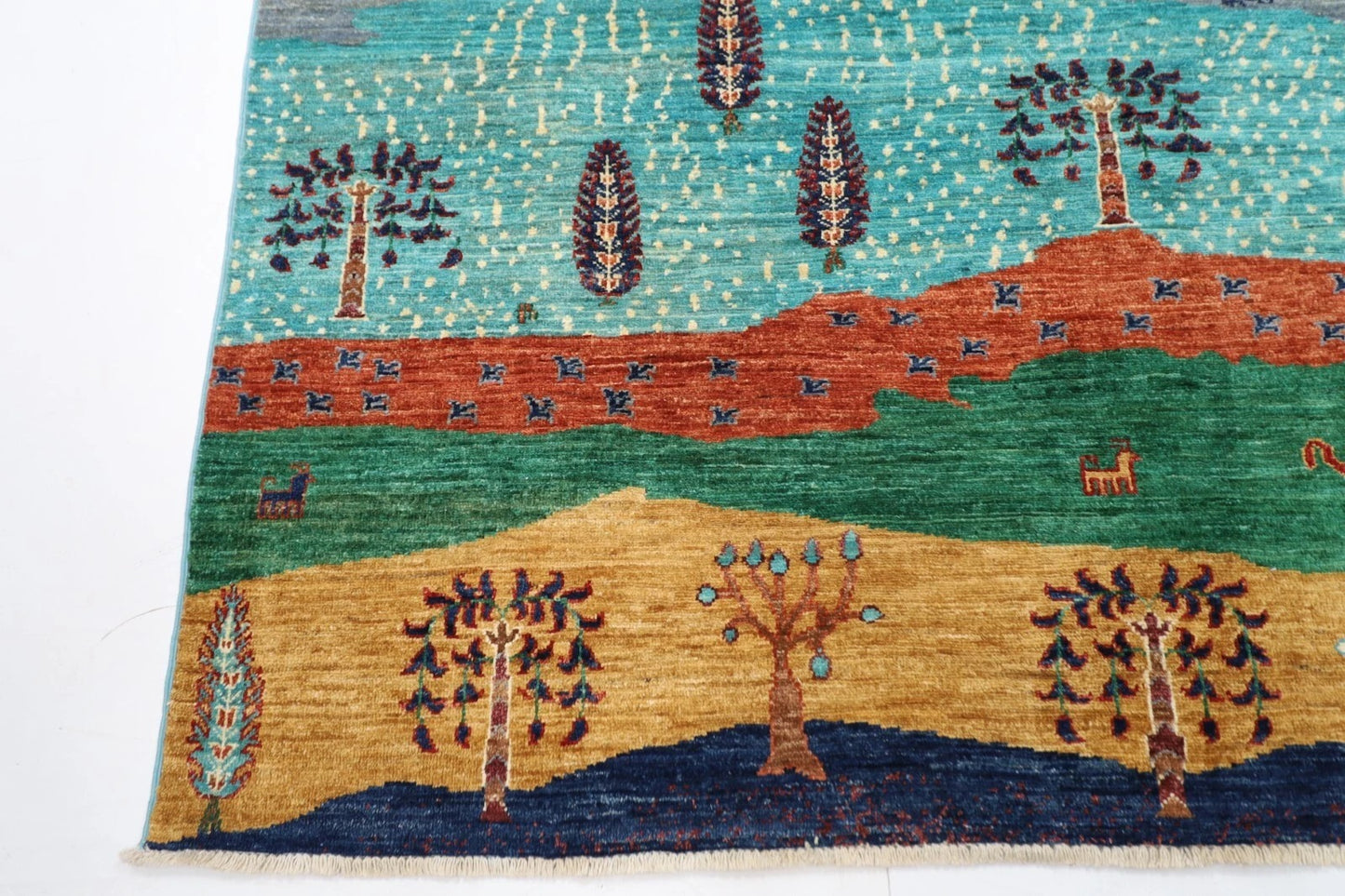 173 x242 cm | Afghan Tribal Hand Knotted Veg Dye Wool Carpet
