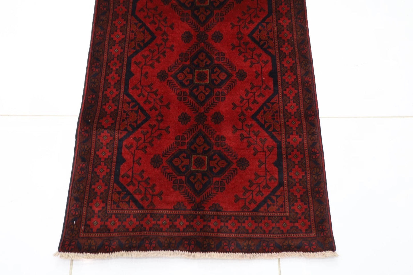 80 x 190 cm | Khal Mohammadi Afghan Tribal Hand Knotted Wool Runner