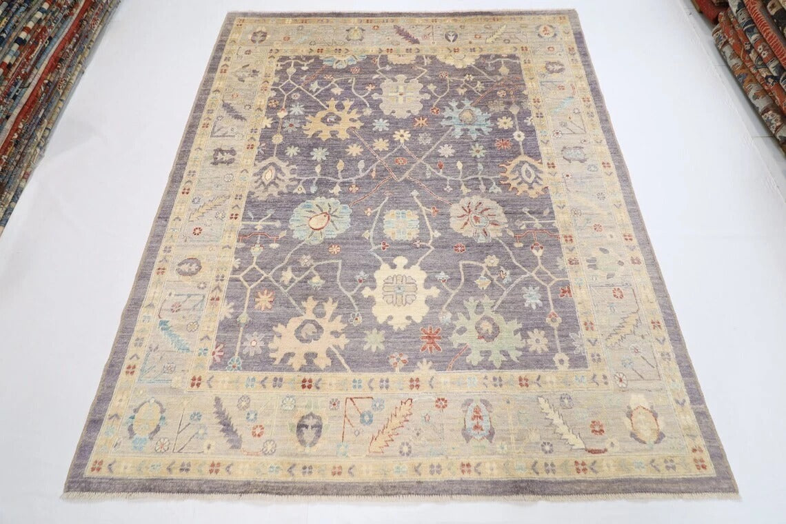247 x 297 cm | Oushak Afghan Tribal Hand Knotted Carpet