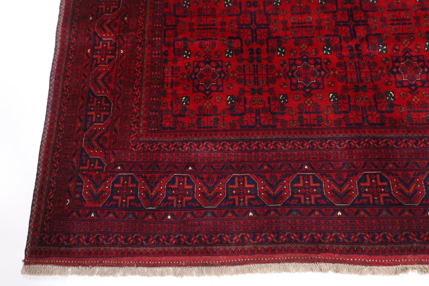 200 x 296 cm | Belgic Afghan Tribal Hand Knotted Carpet