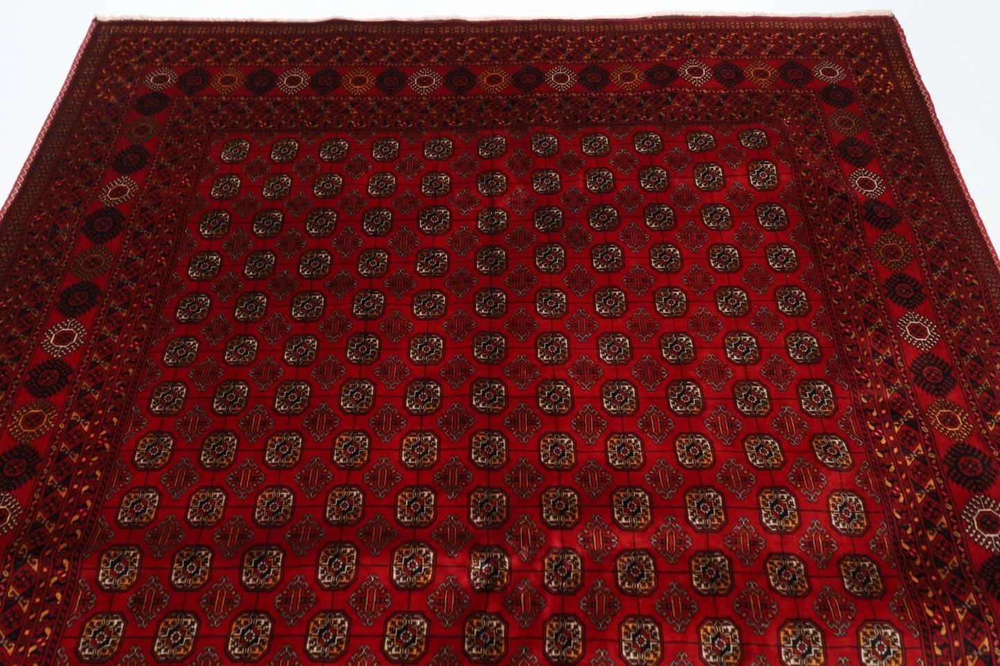 207 x 274 cm | Fine Mori Bokhara Afghan Tribal Hand Knotted Carpet