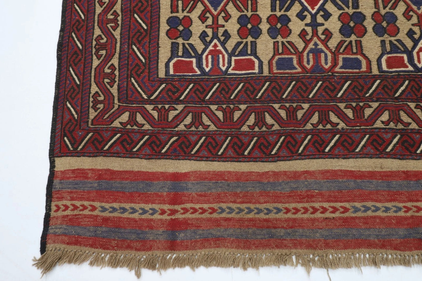 185 x 284 cm | Barjesta Flat Weaved Afghan Tribal Hand Knotted Wool Carpet kilim