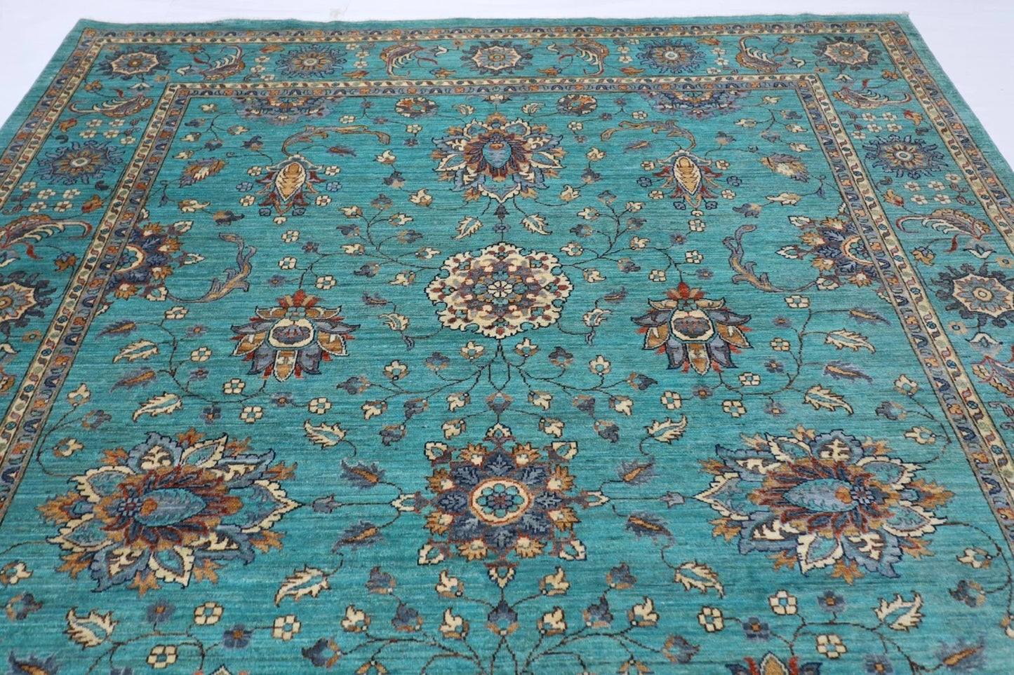 277 x 360 cm | Oushak Afghan Tribal Hand Knotted Carpet