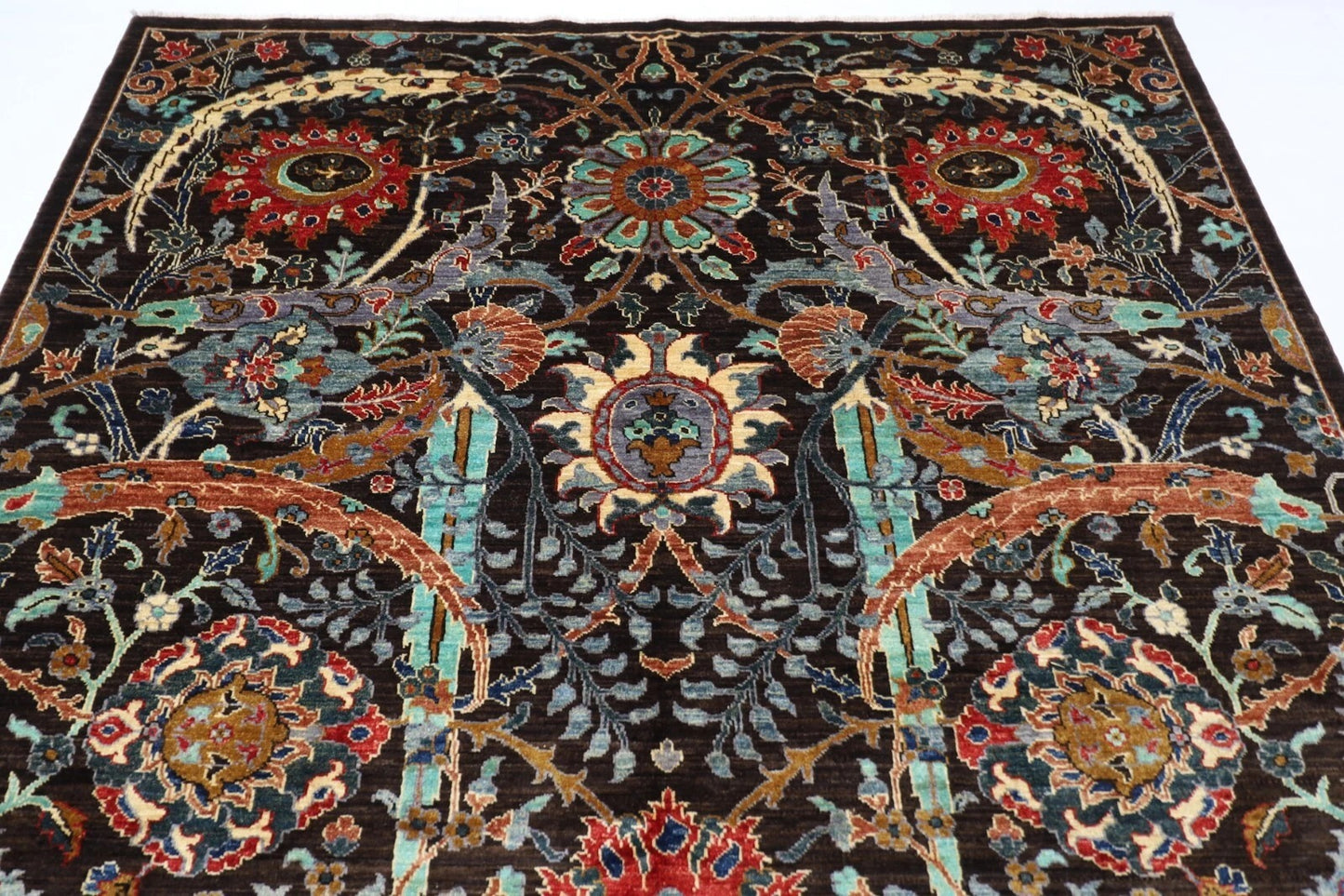 205 x 296 cm | Sickle Leaf Afghan Tribal Hand Knotted Carpet