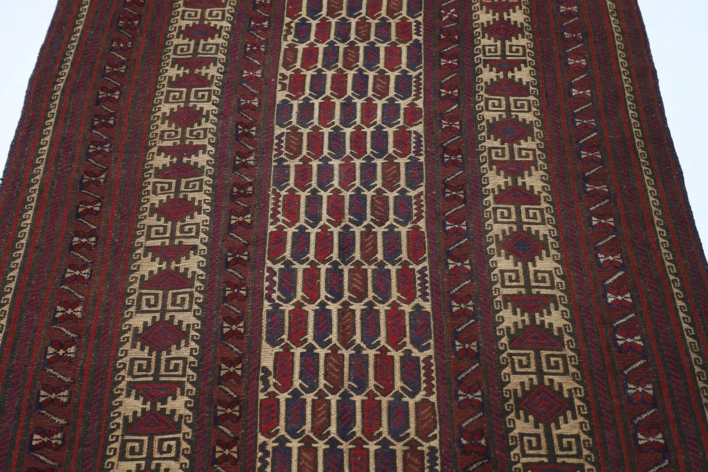 180 x 276 cm | Barjesta Flat Weaved Afghan Tribal Hand Knotted Wool Carpet kilim
